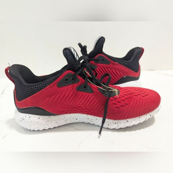 New adidas Alphabounce Vivid Red/Black sock running sneakers shoes men's size 7 - Picture 3 of 14